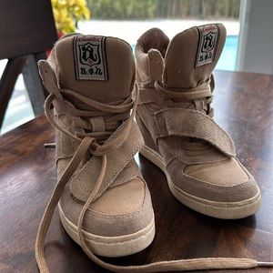 Tan Platform Sneakers